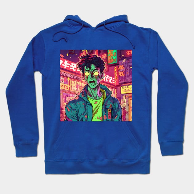 Korean Zombie man walking on the street Hoodie by KOTYA